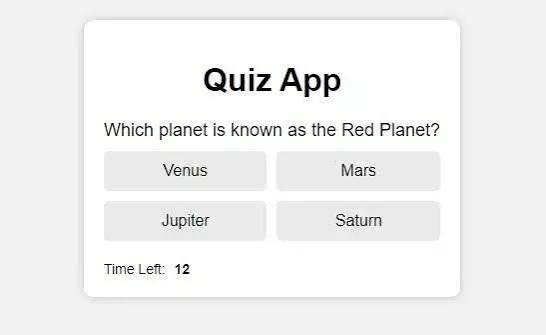 Quiz App GitHub card